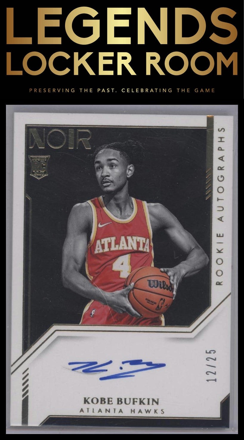 2023-24 Panini Noir #386 Kobe Bufkin Gold #/25