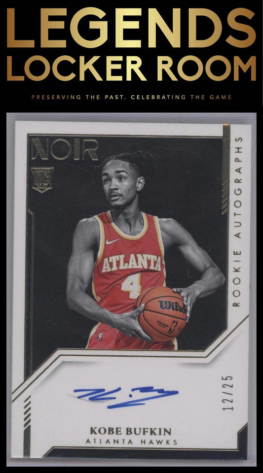 2023-24 Panini Noir #386 Kobe Bufkin Gold #/25