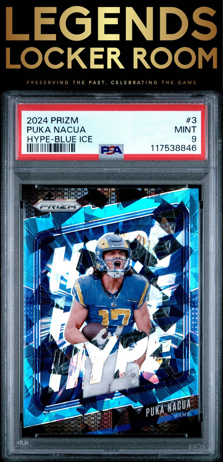 2024 Panini Prizm Hype #3 Puka Nacua Hype /99 PSA 9