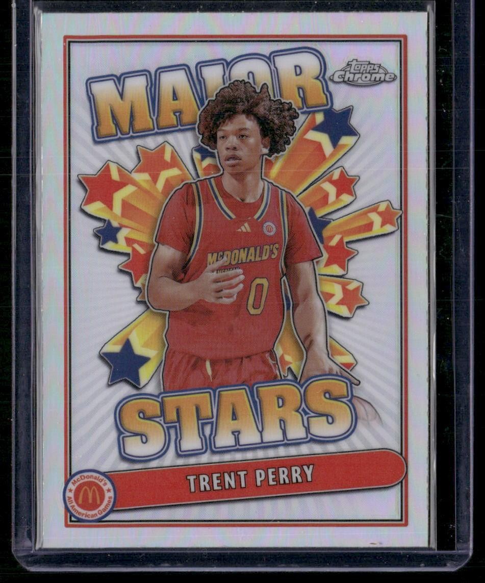 2024 Topps Chrome McDonald's All-American Trent Perry Major Stars Refractor
