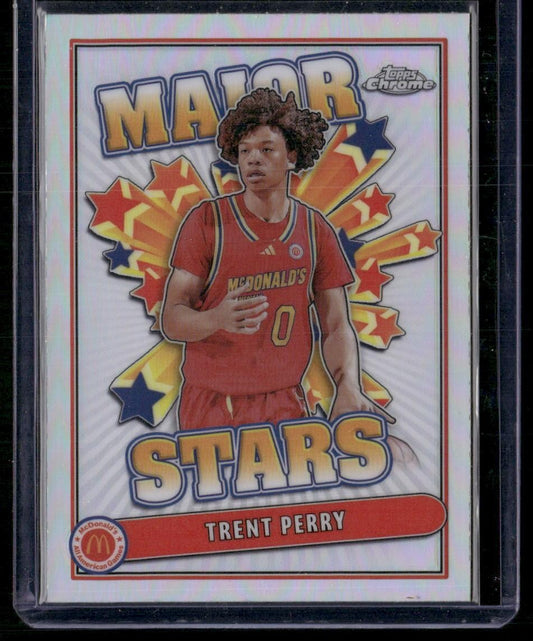 2024 Topps Chrome McDonald's All-American Trent Perry Major Stars Refractor