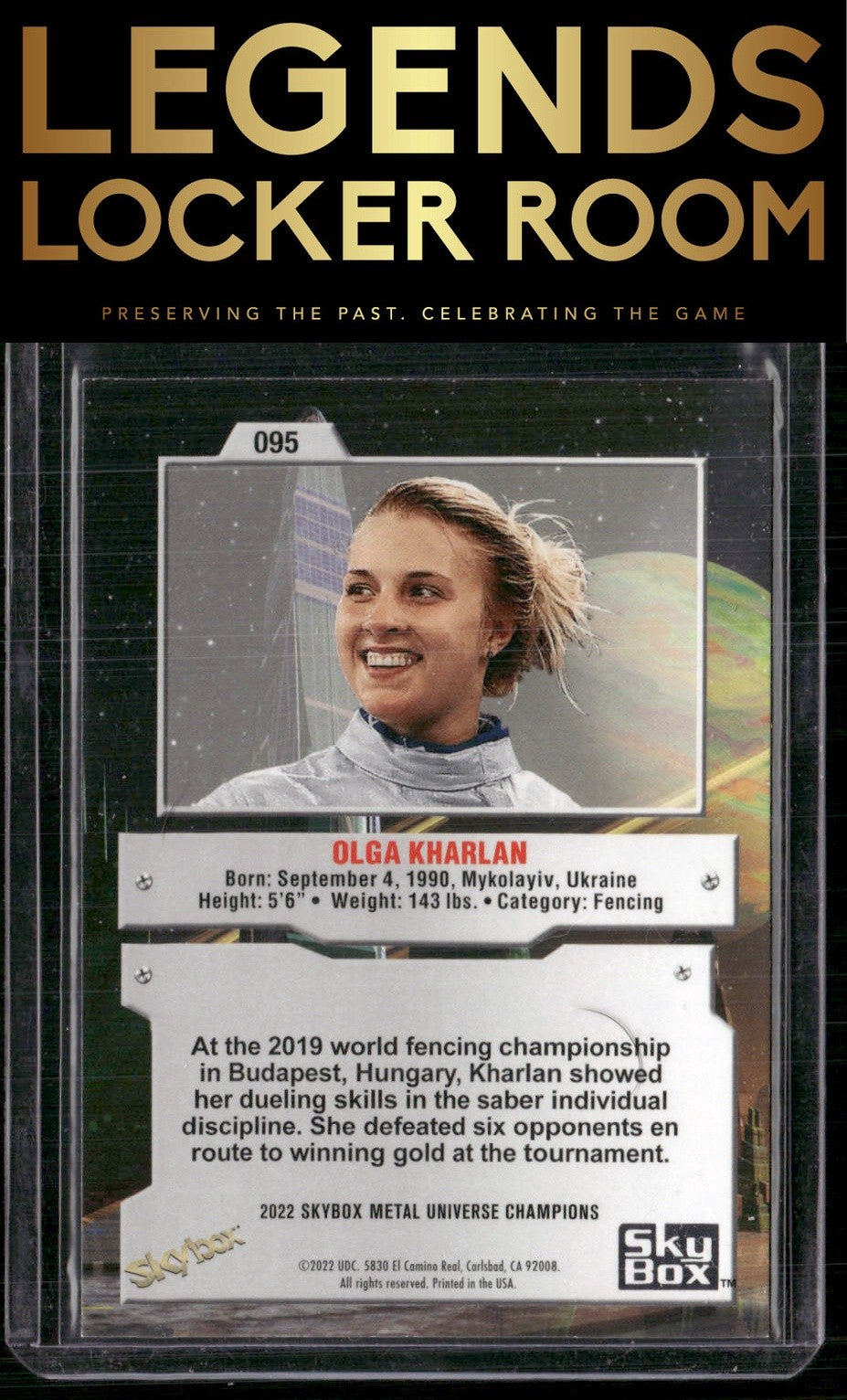 2022 SkyBox Metal Universe Champions #095 Olga Kharlan