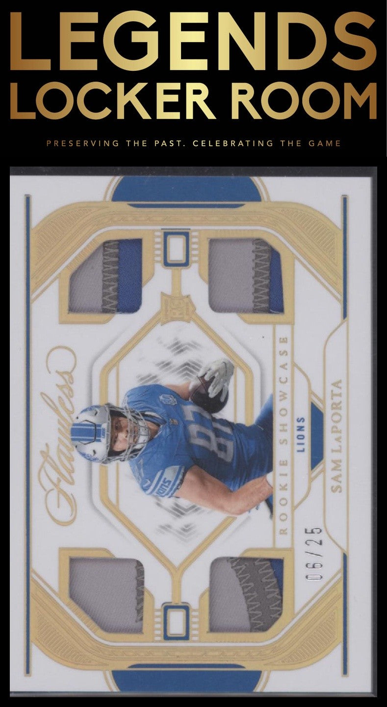 2023 Panini Flawless #RS-SLA Sam LaPorta Rookie Showcase #/25