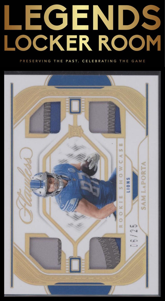 2023 Panini Flawless #RS-SLA Sam LaPorta Rookie Showcase #/25