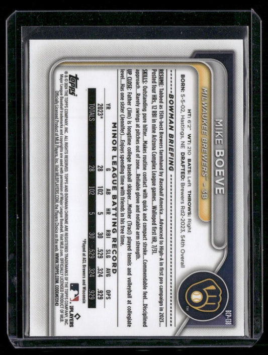 2024 Bowman Sapphire Edition #BCP-138 Mike Boeve