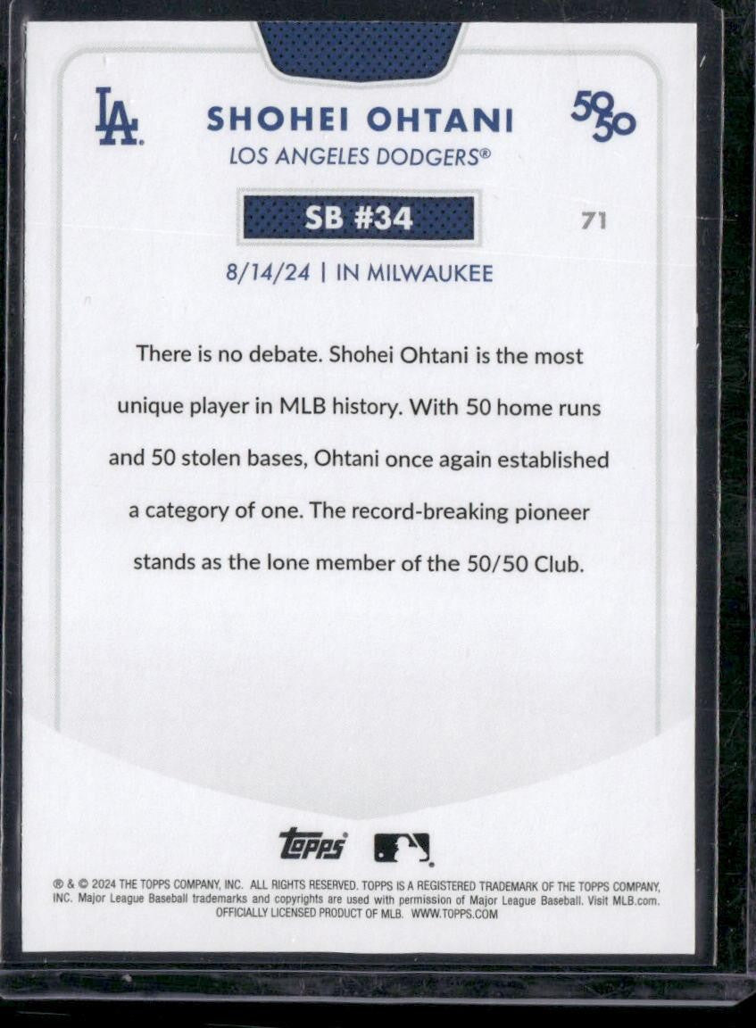 2024 Topps 50/50: Shohei Ohtani #34 Shohei Ohtani SB