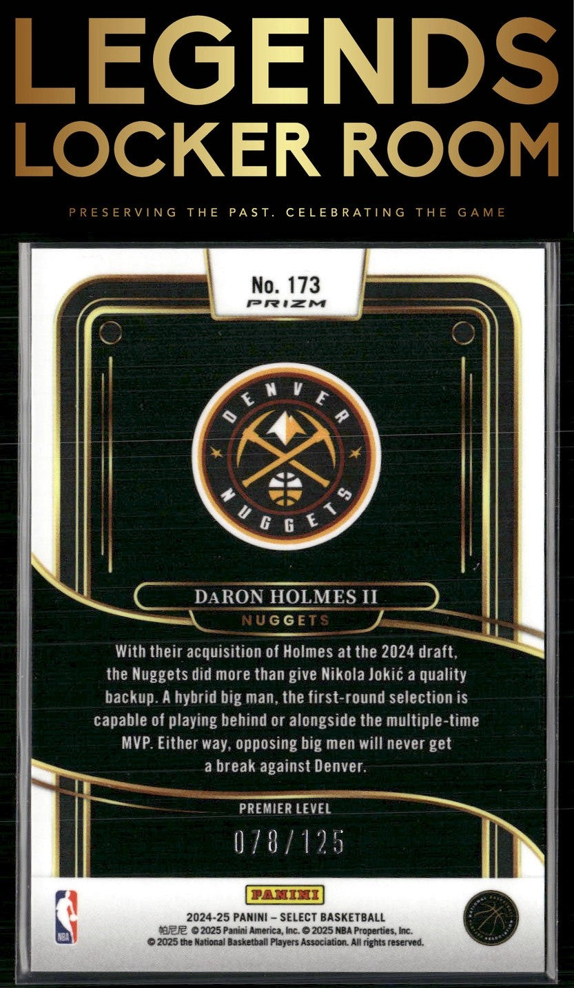 2024-25 Panini Select #173 DaRon Holmes II Green Camo Prizm #/125