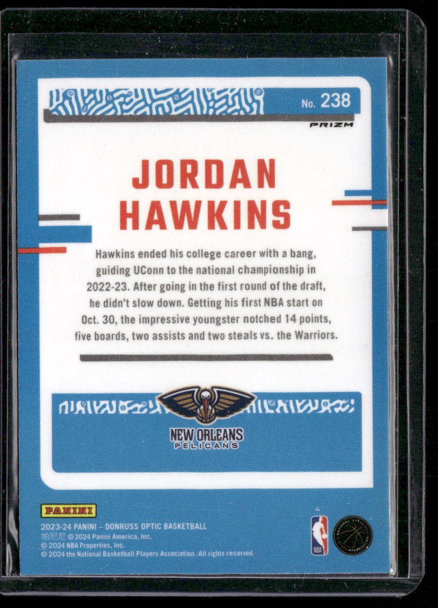 2023-24 Donruss Optic #238 Jordan Hawkins Blue Velocity