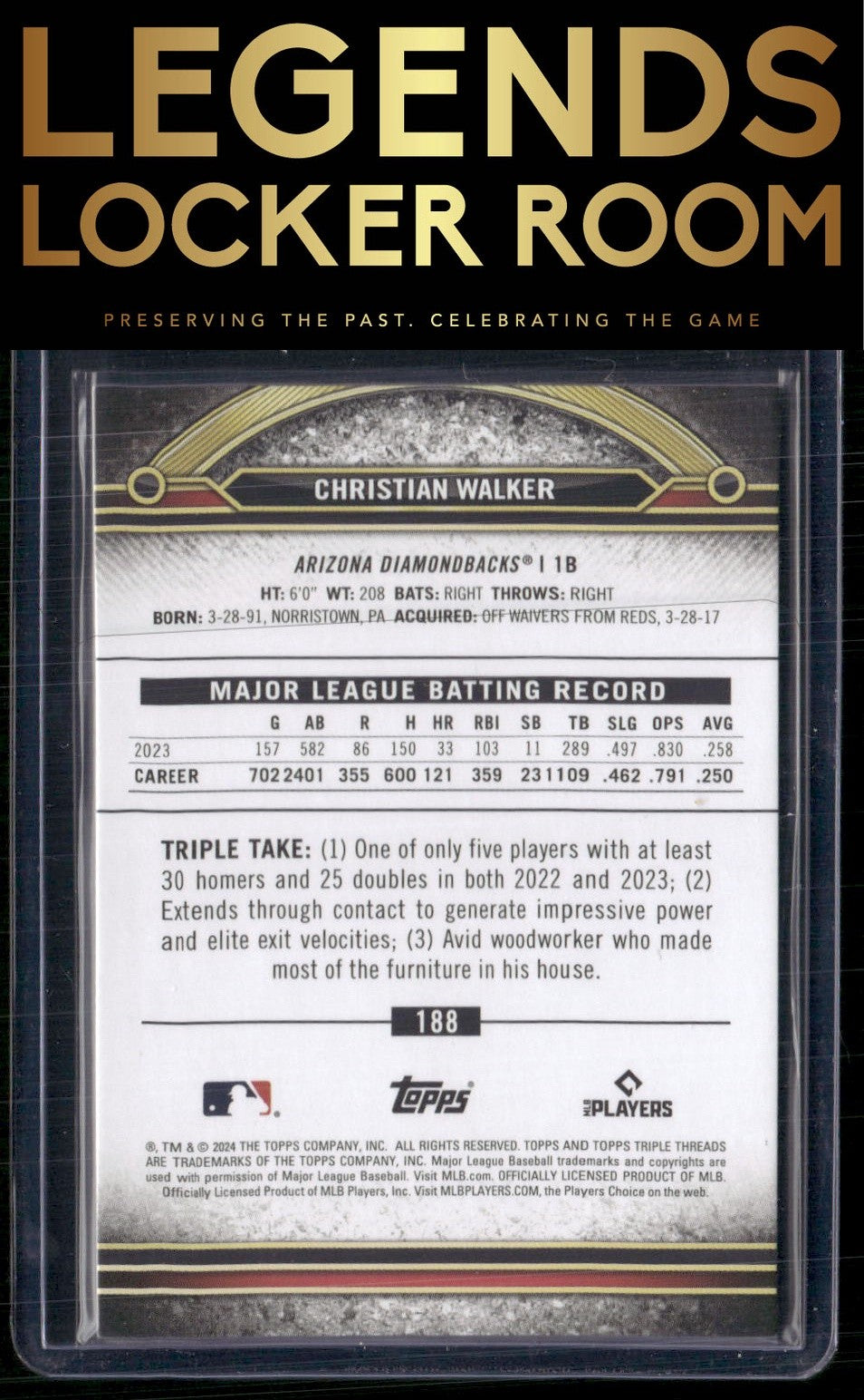 2024 Topps Triple Threads #188 Christian Walker