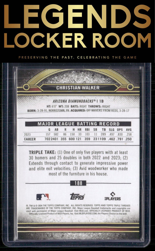 2024 Topps Triple Threads #188 Christian Walker