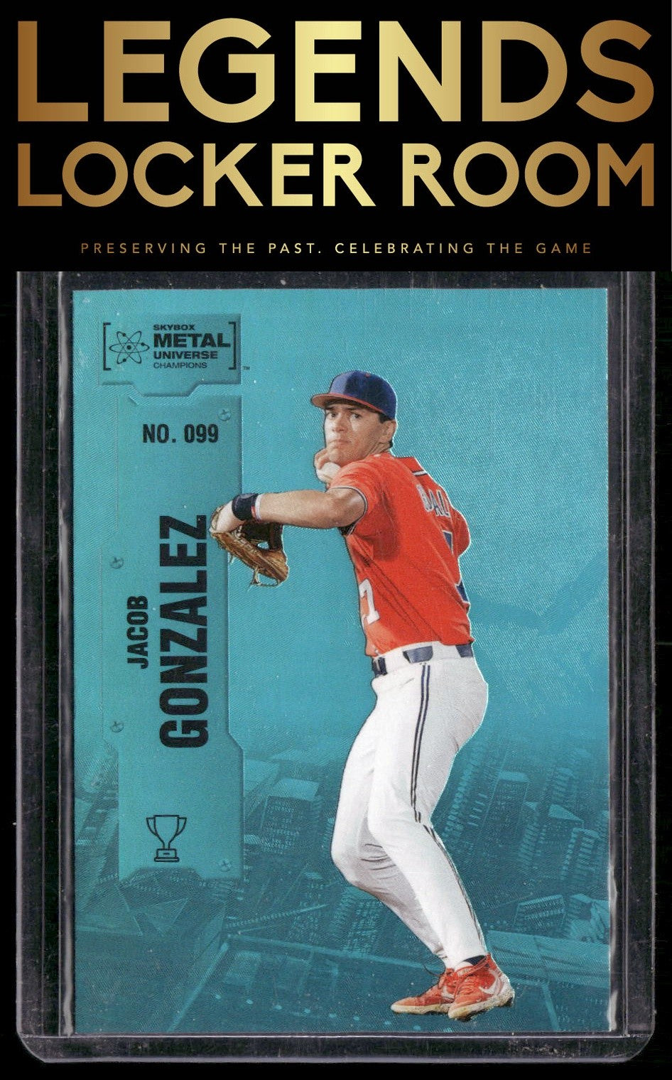 2022 SkyBox Metal Universe Champions #099 Jacob Gonzalez Aqua