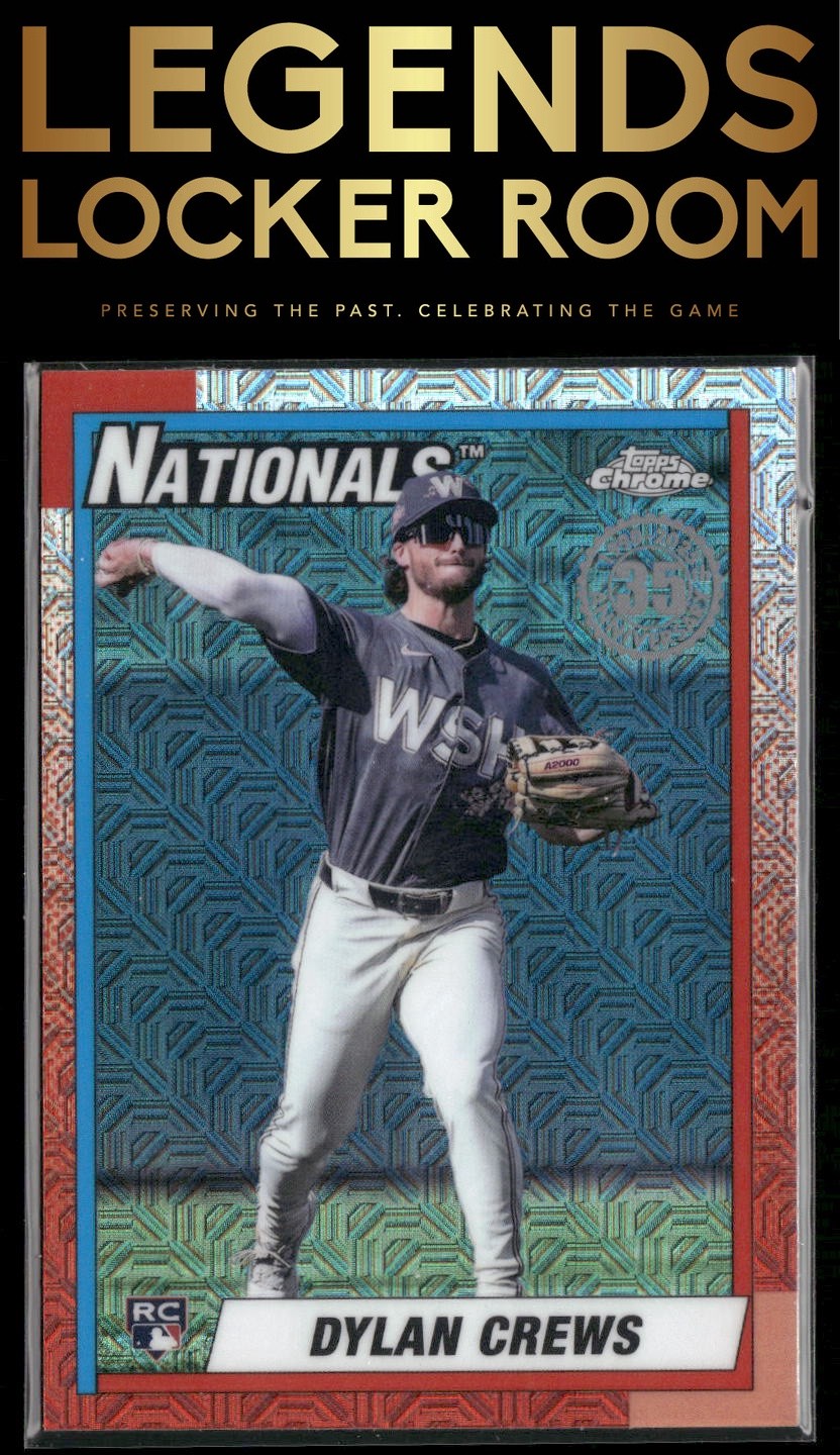 2025 Topps Dylan Crews 1990 Topps Baseball 35th Anniversary Chrome Mojo