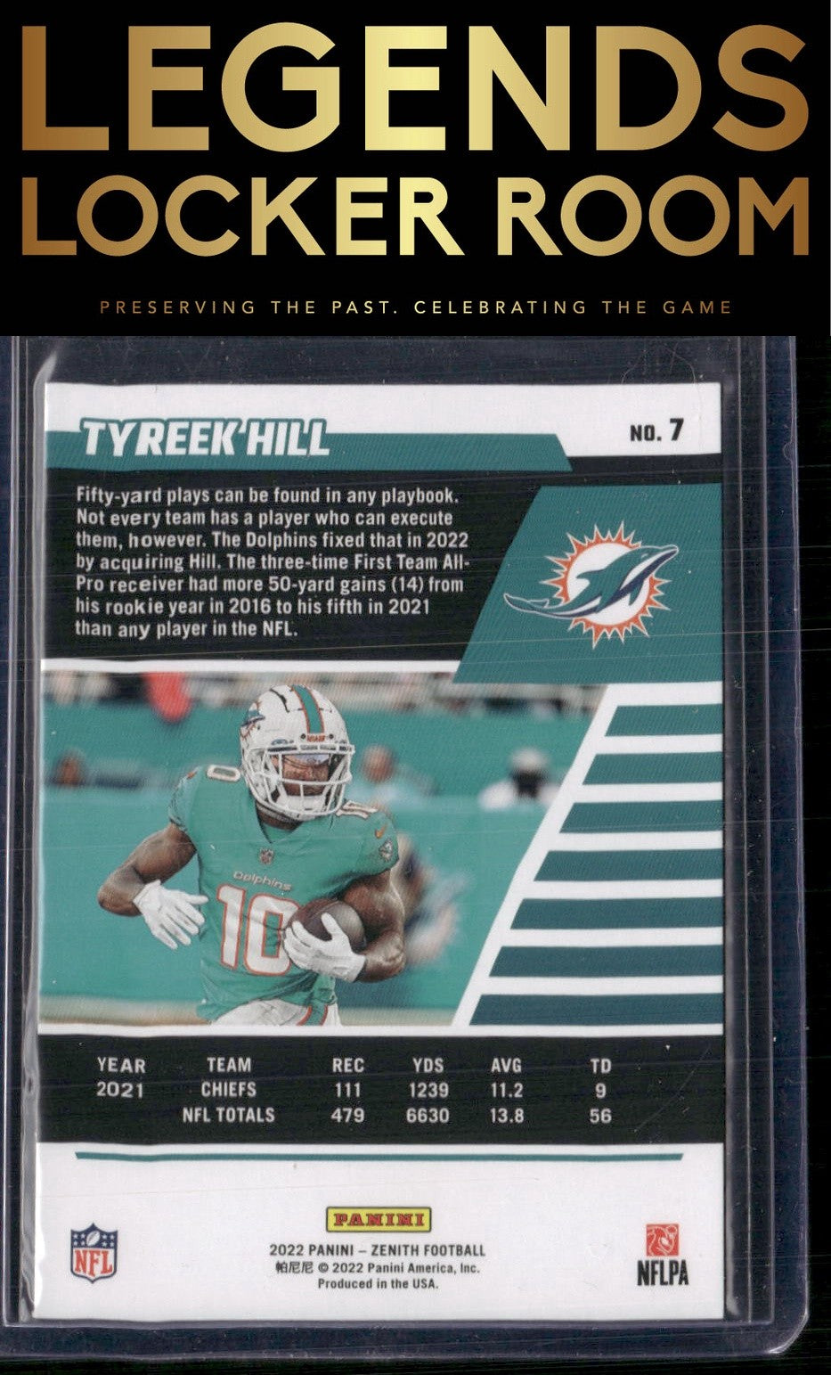 2022 Zenith #7 Tyreek Hill Red Zone