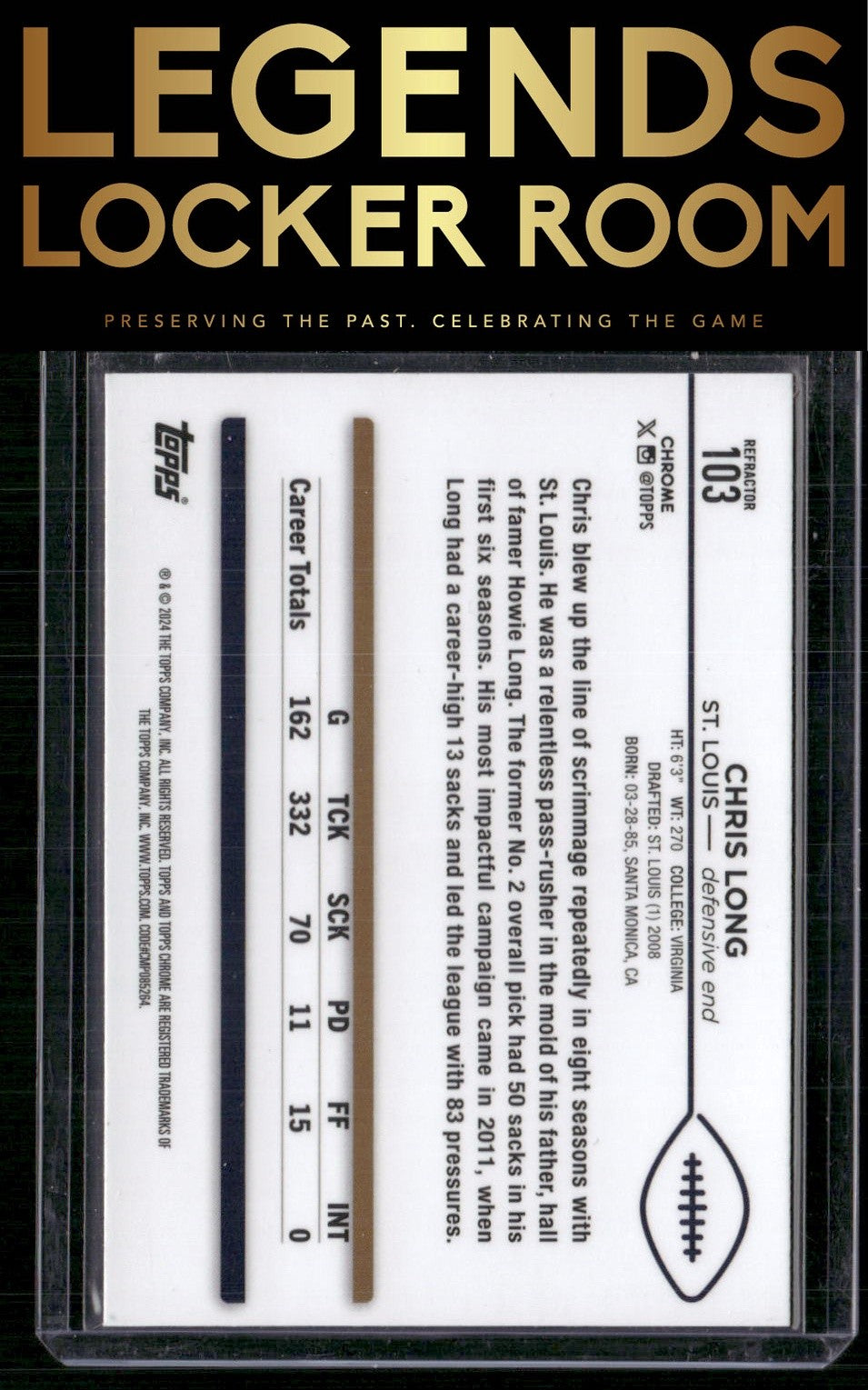 2024 Topps Chrome #103 Chris Long Refractor