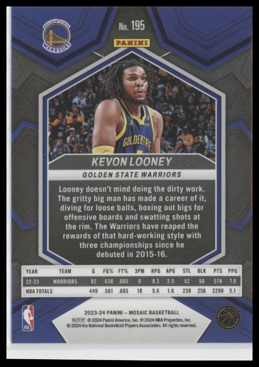 2023-24 Panini Mosaic #195 Kevon Looney