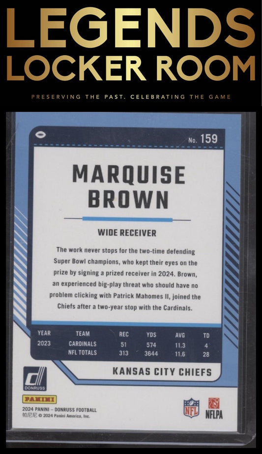 2024 Donruss #159 Marquise Brown Press Proof Silver #/100