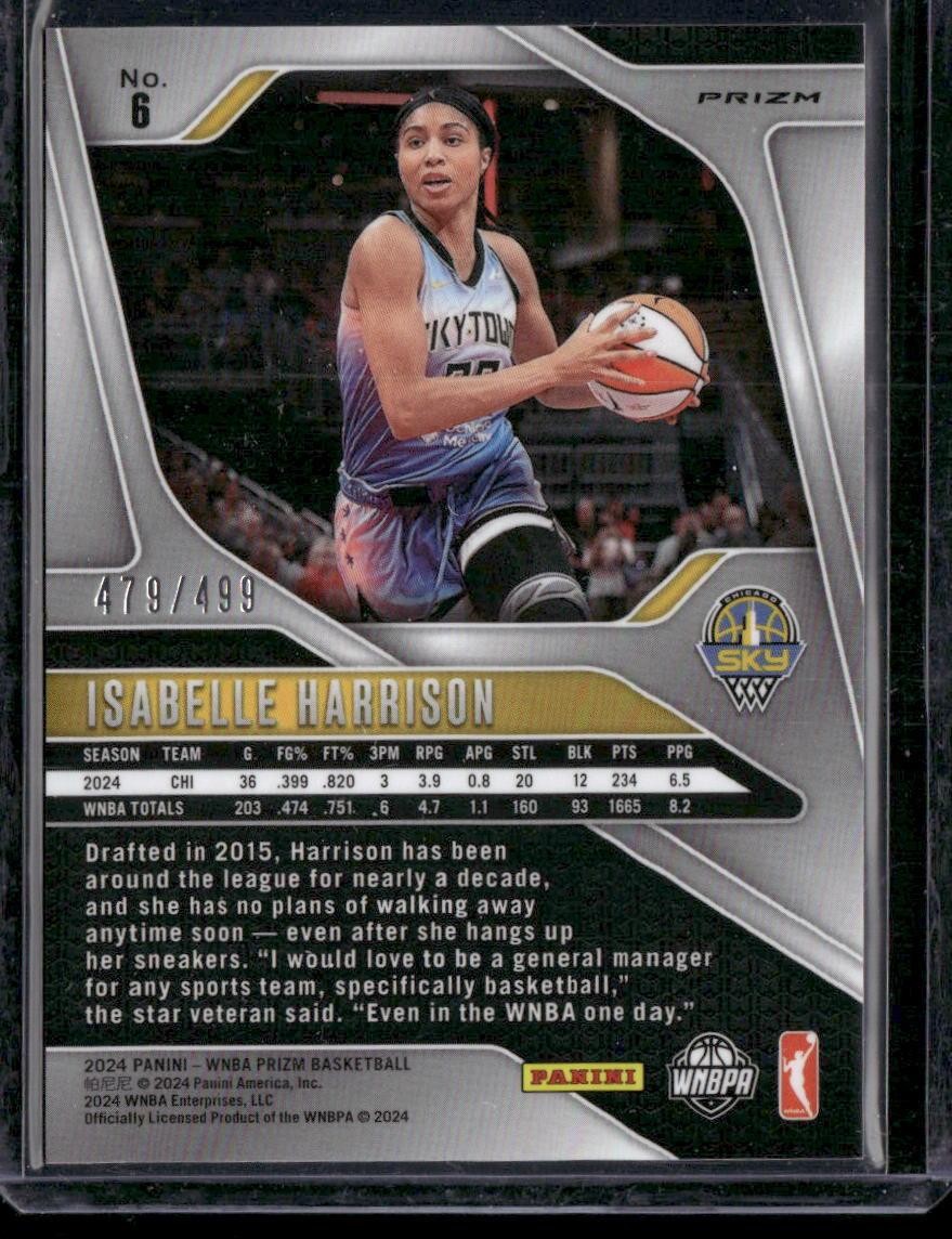 2024 Panini Prizm WNBA #6 Isabelle Harrison Pulsar Prizms #/499