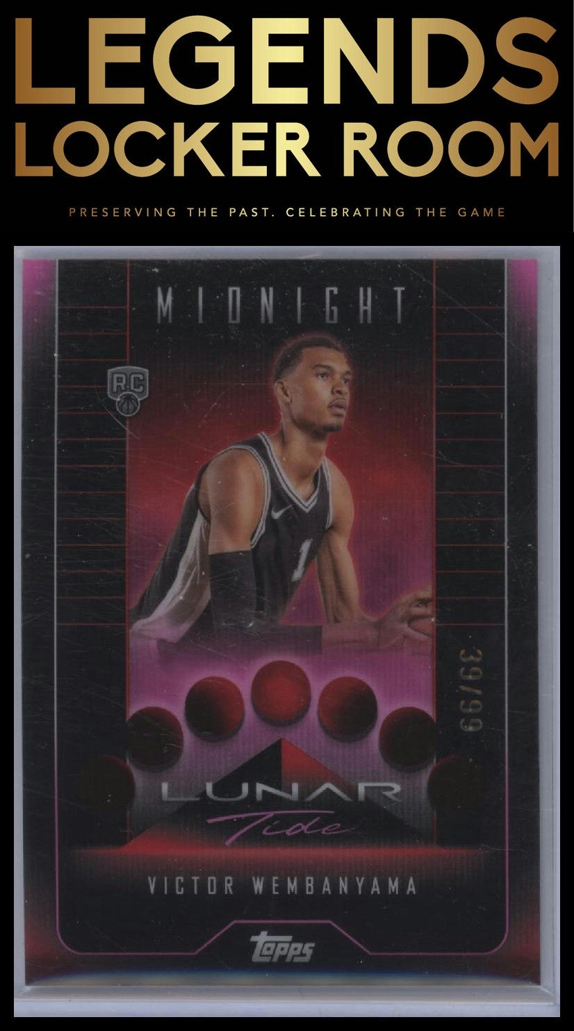 2023-24 Topps Midnight #LT-11 Victor Wembanyama Lunar Tide Twilight #/99