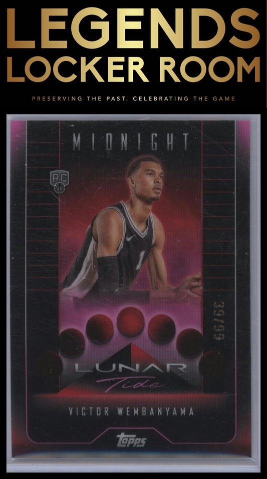 2023-24 Topps Midnight #LT-11 Victor Wembanyama Lunar Tide Twilight #/99