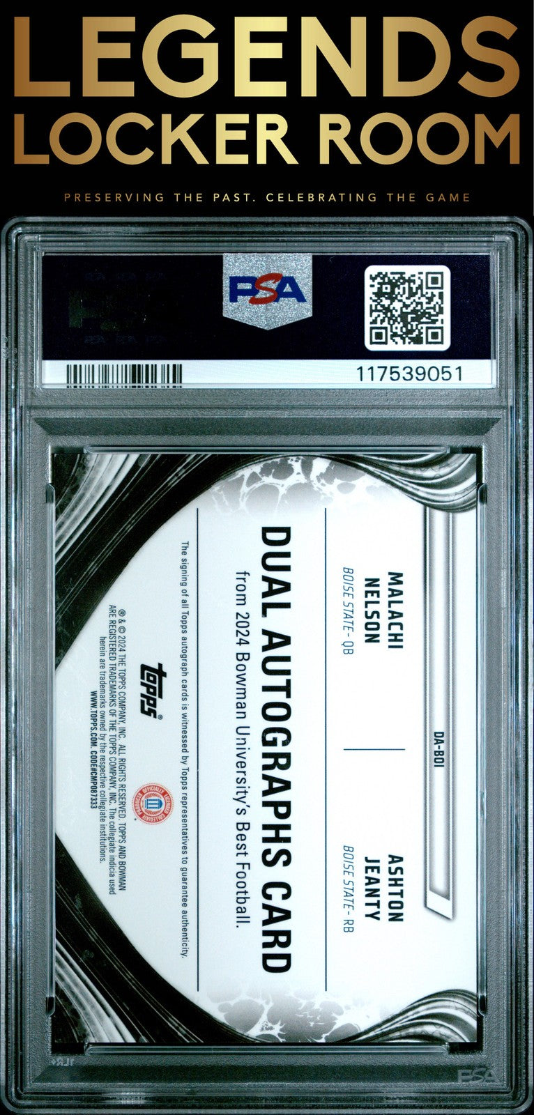 2024 Bowman Best University Dual Auto Jeanty/Nelson White Geometric/5 PSA 9