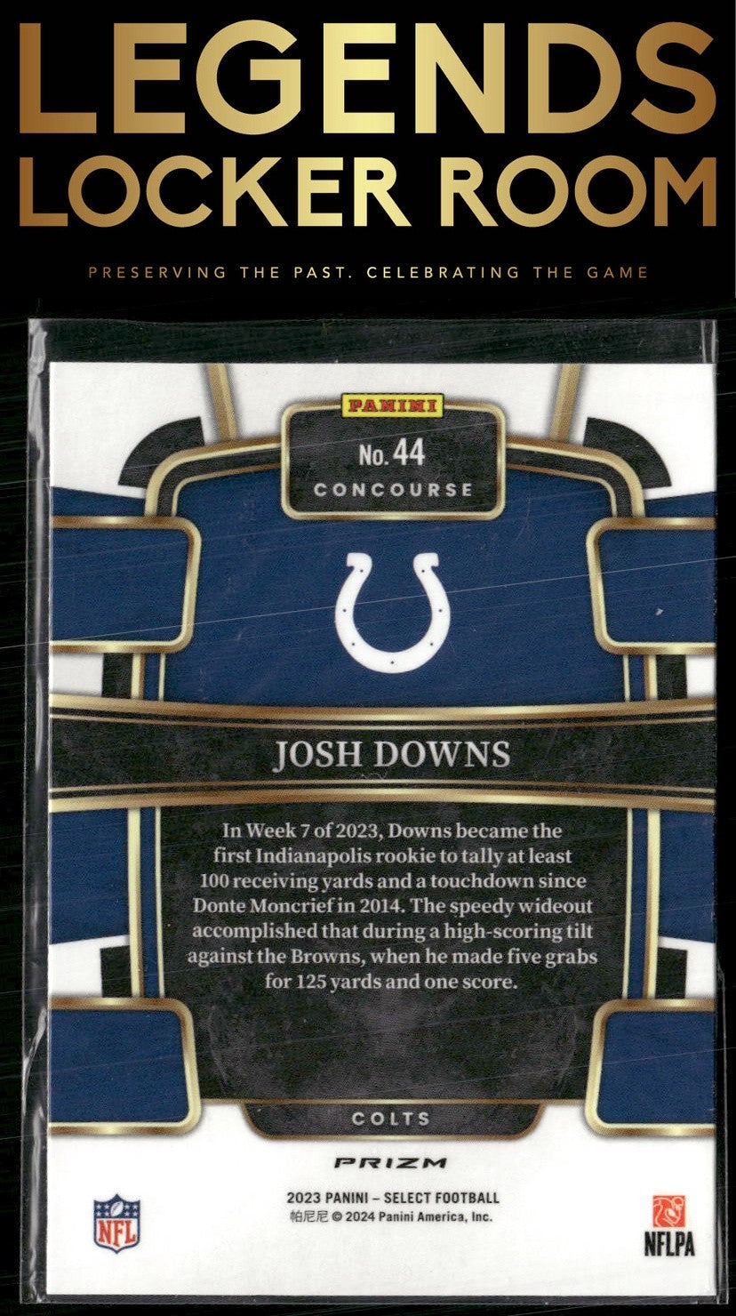 2023 Panini Select #44 Josh Downs Silver Prizms