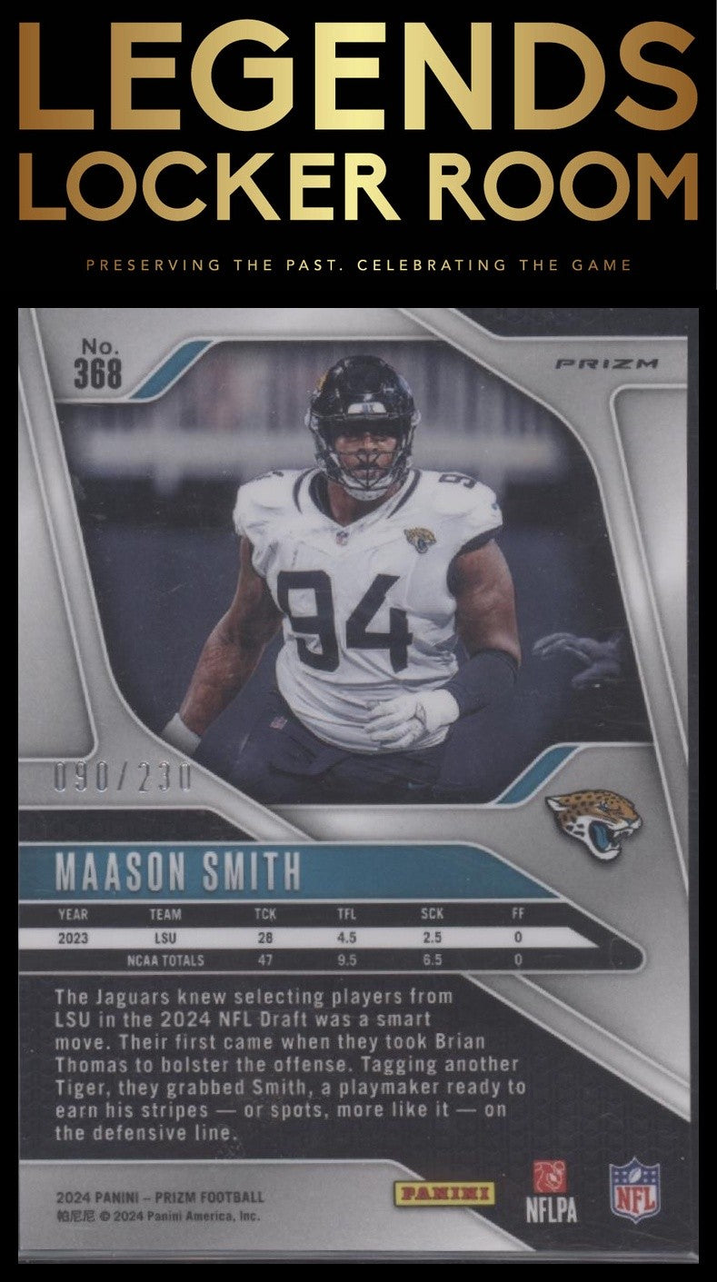 2024 Panini Prizm #368 Maason Smith Blue Wave #/230