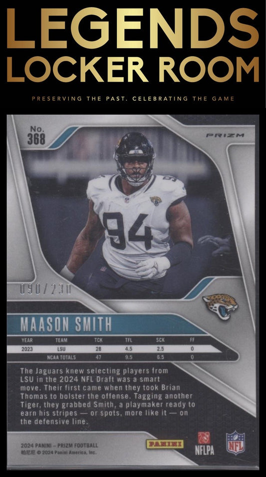 2024 Panini Prizm #368 Maason Smith Blue Wave #/230