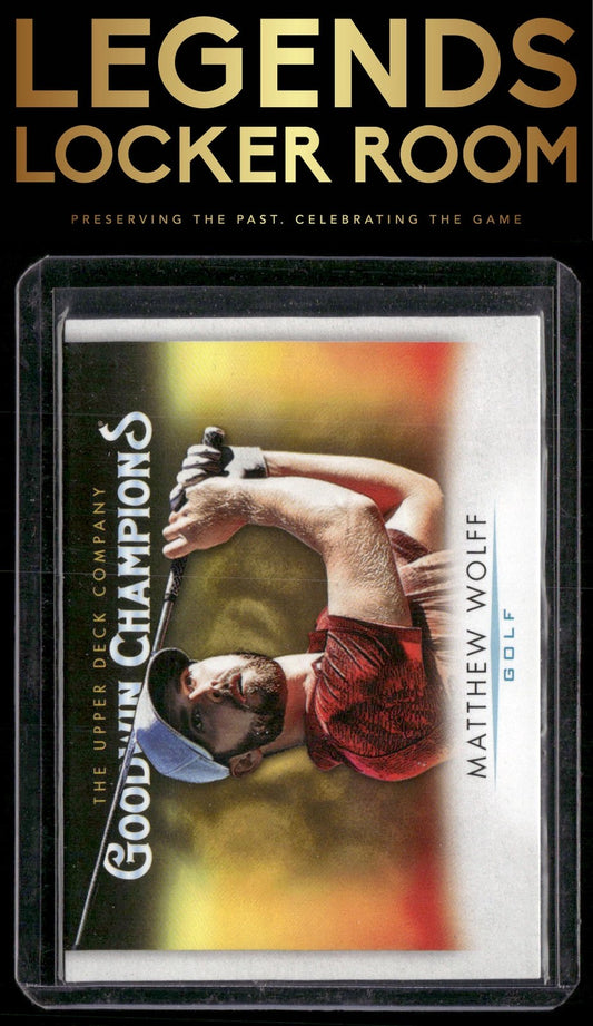 2021 Upper Deck Goodwin Champions #NNO Matthew Wolff Blank Back