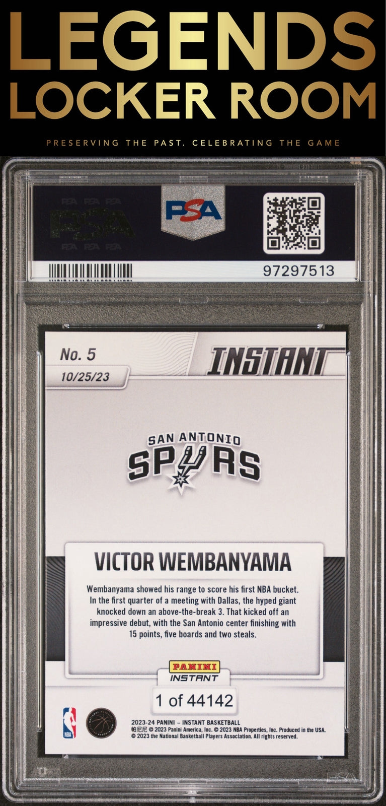 2023 Panini Instant #5 Victor Wembanyama PSA 9