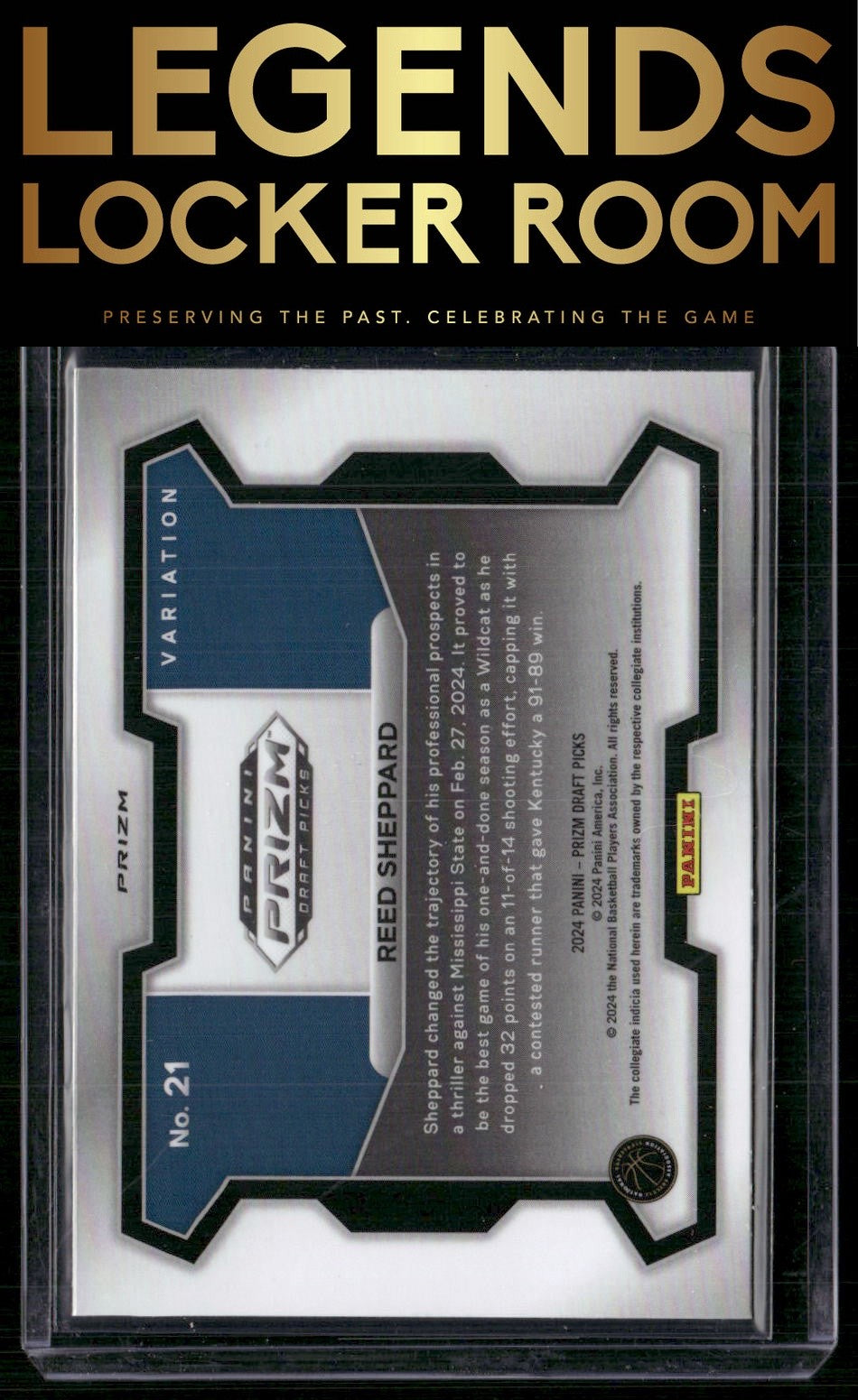 2024 Panini Prizm Draft Picks #21b Reed Sheppard Prizms Hyper