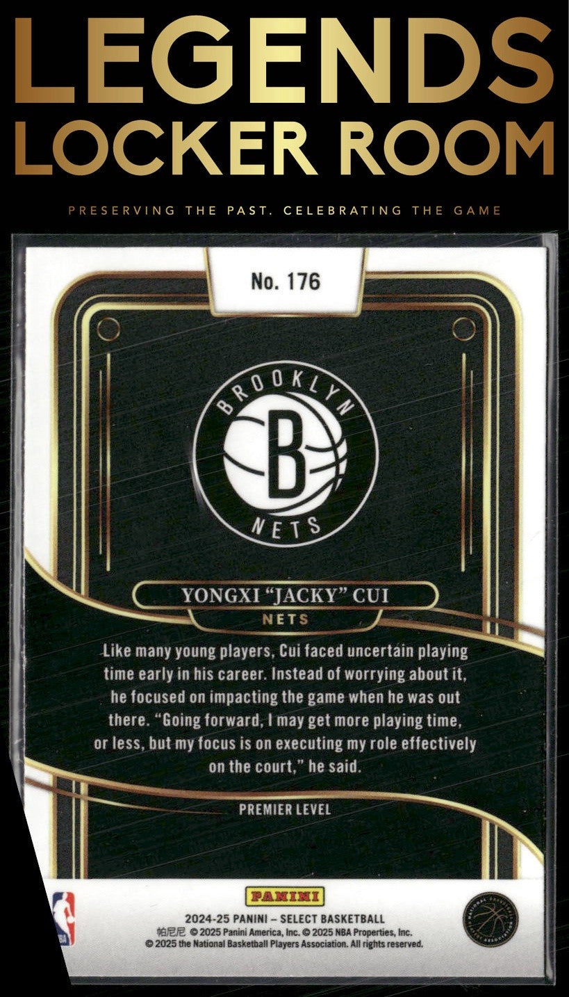 2024-25 Panini Select #176 Yongxi "Jacky" Cui
