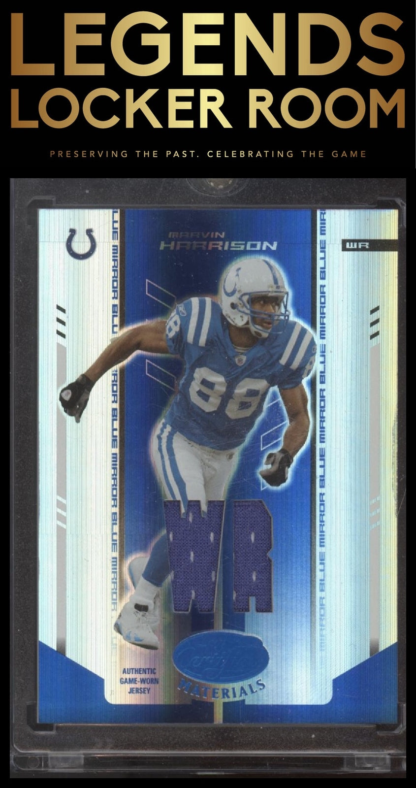 2004 Donruss Playoff Marvin Harrison #49 Game Worn Jersey /50