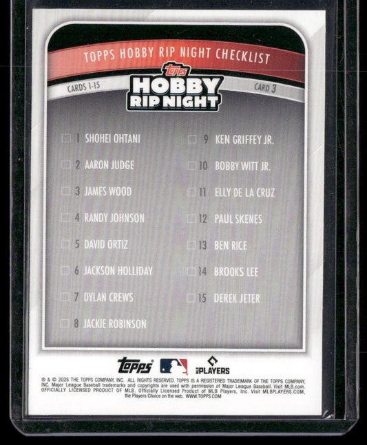 2025 Topps Hobby Rip Night #3 James Wood