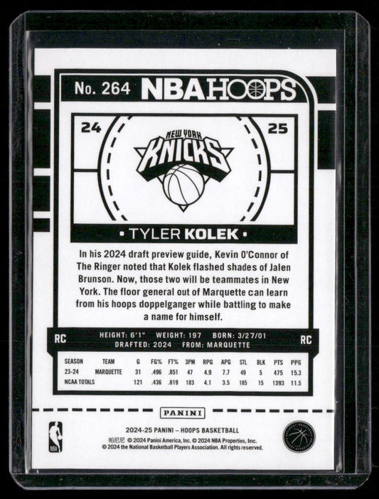 2024-25 Hoops #264 Tyler Kolek