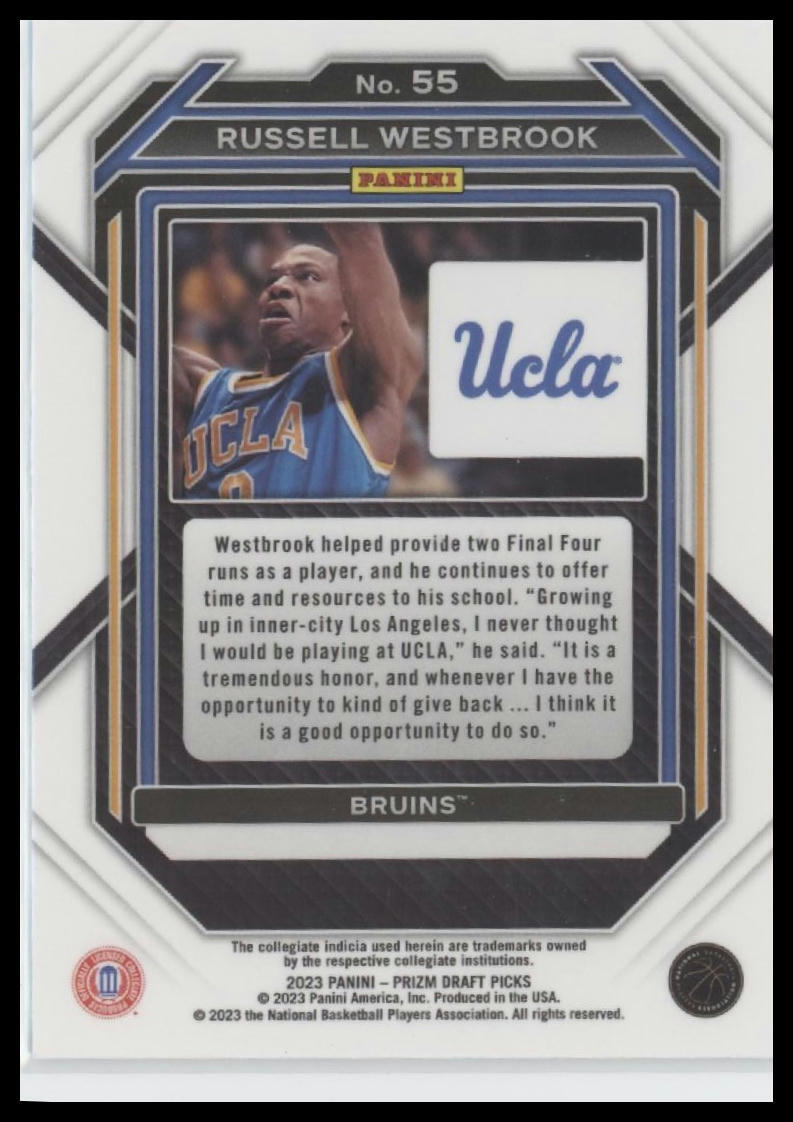 2023 Panini Prizm Draft Picks #55 Russell Westbrook