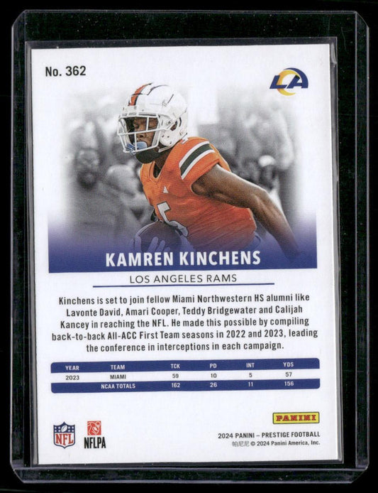 2024 Panini Prestige #362 Kamren Kinchens