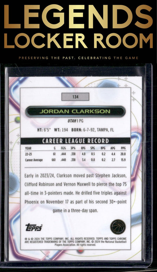 2023-24 Topps Chrome Cosmic #134 Jordan Clarkson