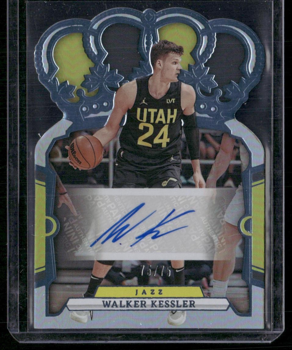 2023-24 Panini Crown Royale #CA-KES Walker Kessler Crown Autographs Blue #/75