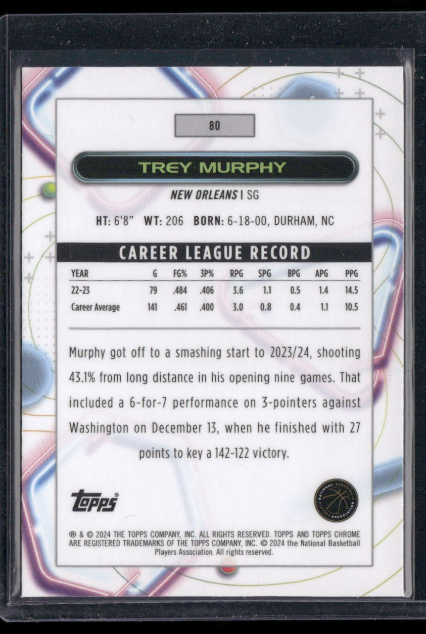 2023-24 Topps Chrome Cosmic #80 Trey Murphy III Nucleus Refractors