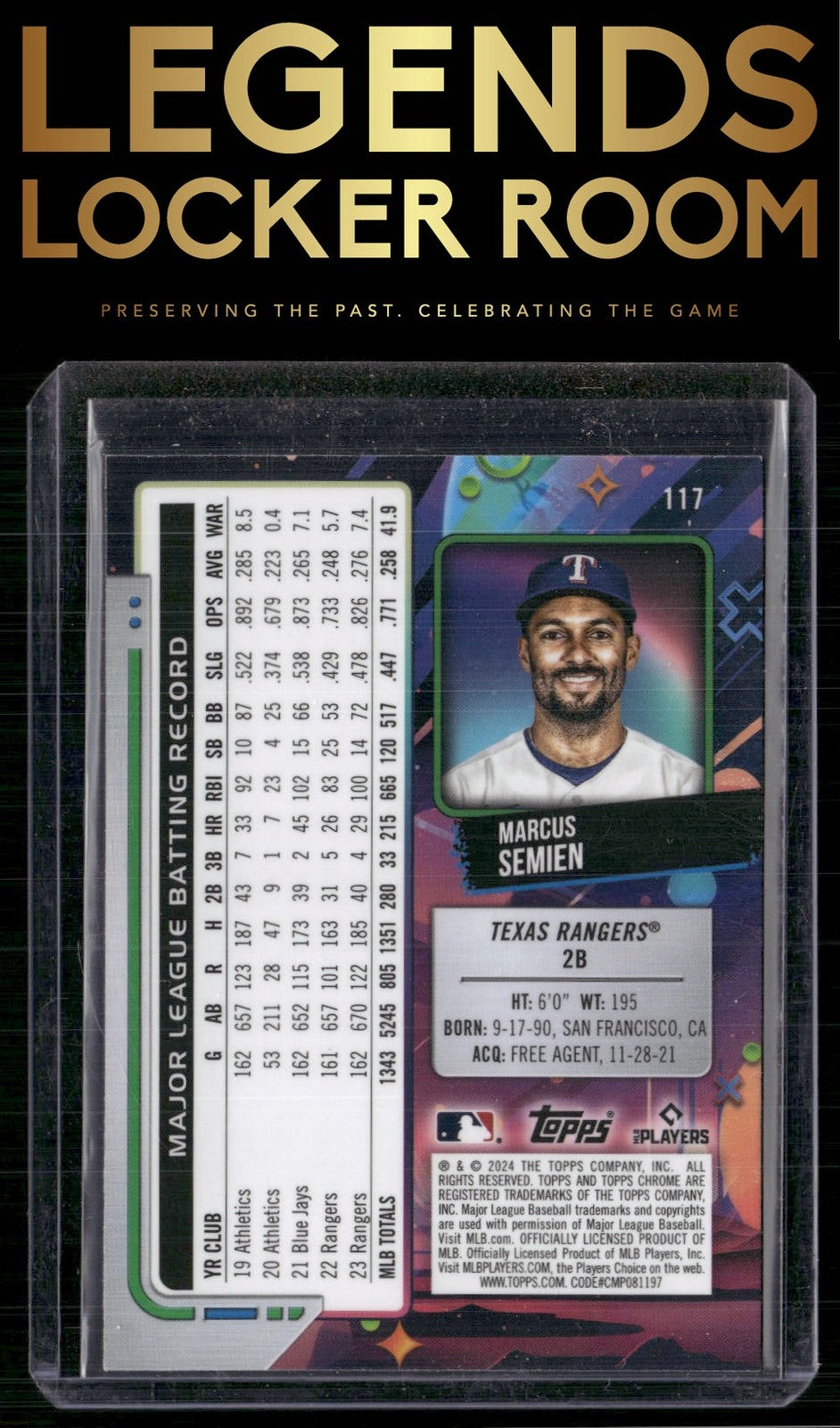 2024 Topps Chrome Cosmic #117 Marcus Semien