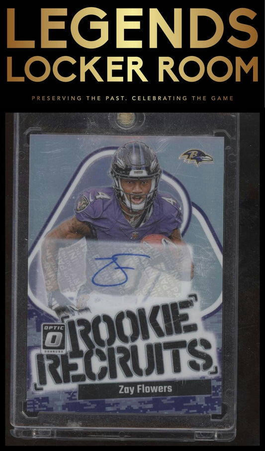 2023 Donruss Optic #20 Zay Flowers Rookie Recruits Autographs #/25