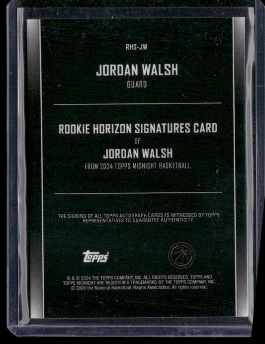 2023-24 Topps Midnight #RHS-JW Jordan Walsh Rookie Horizon Signatures