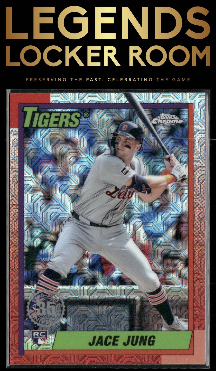 2025 Topps Jace Jung 1990 Topps Baseball 35th Anniversary Chrome Mojo