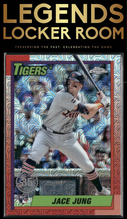 2025 Topps Jace Jung 1990 Topps Baseball 35th Anniversary Chrome Mojo