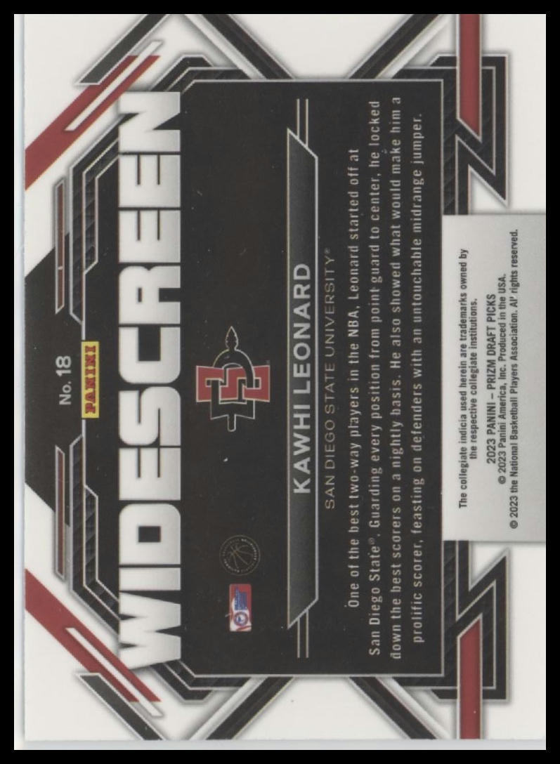 2023 Panini Prizm Draft Picks #18 Kawhi Leonard Widescreen