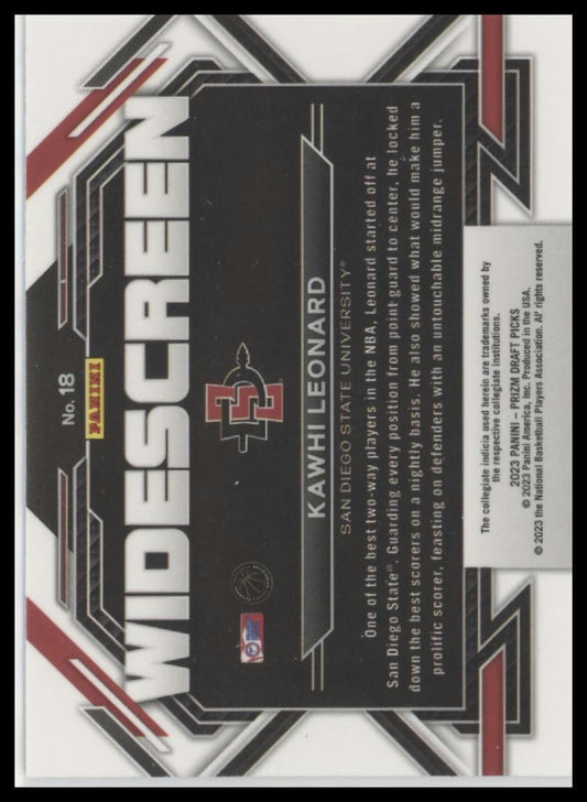 2023 Panini Prizm Draft Picks #18 Kawhi Leonard Widescreen