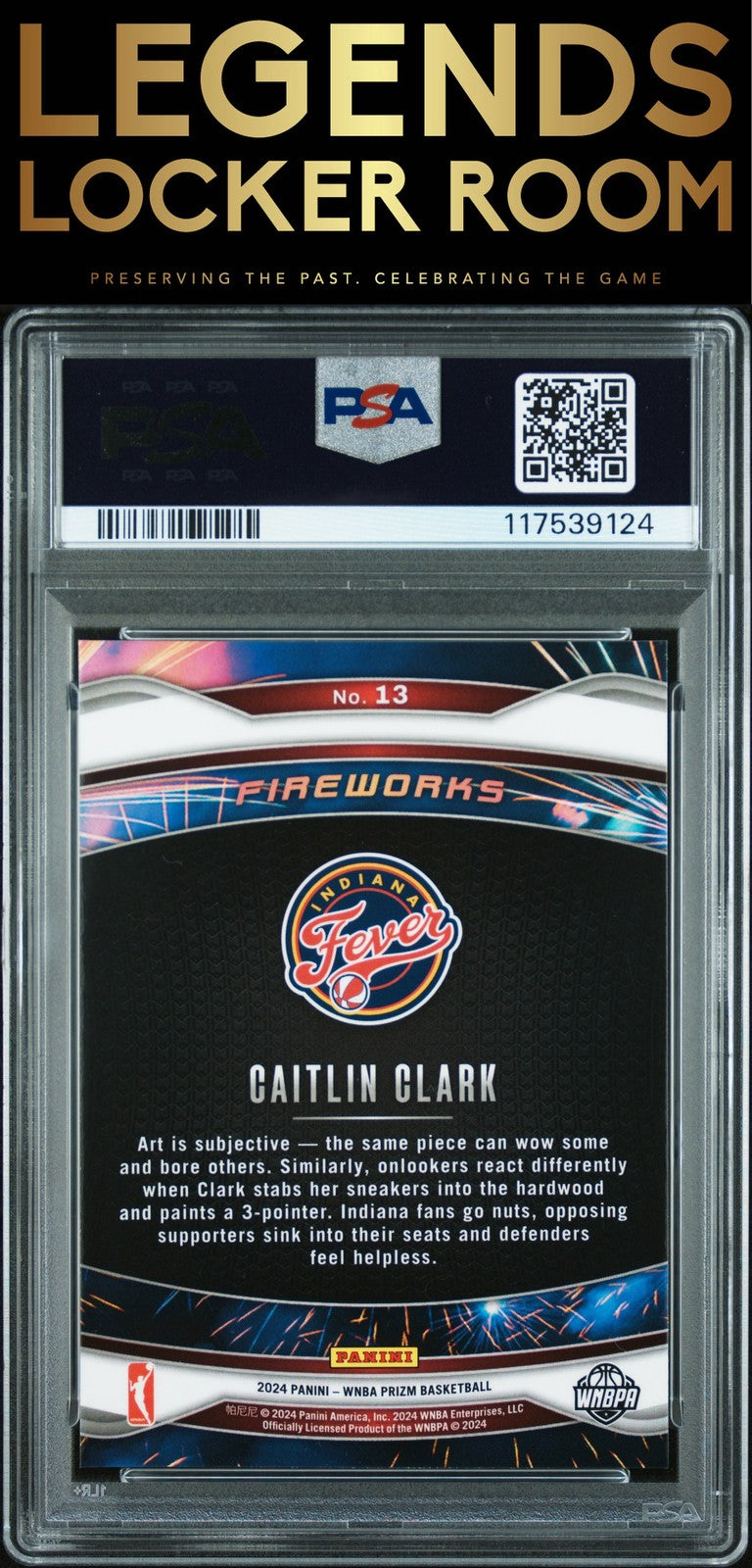2024 Panini Prizm Wnba Fireworks #13 Caitlin Clark Fireworks PSA 9