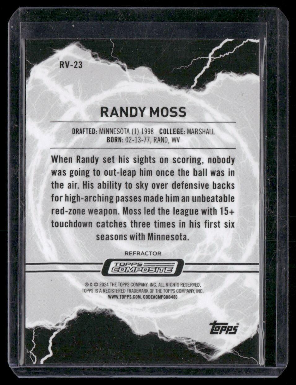 2023 Topps Composite #RV-23 Randy Moss Resurgence Voltaic Refractor