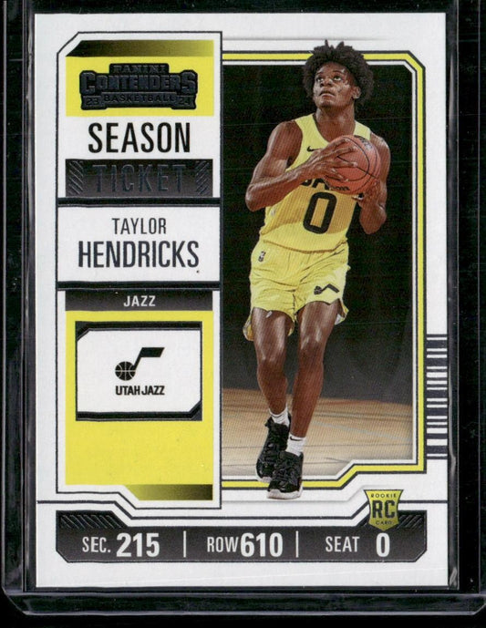 2023-24 Panini Contenders #43 Taylor Hendricks Season Ticket Retail