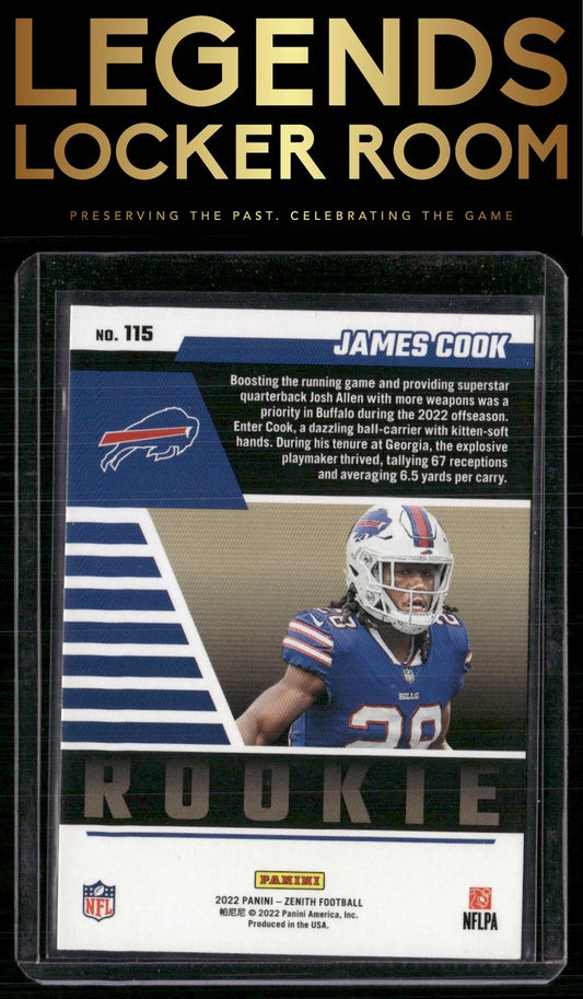 2022 Zenith #115 James Cook Red Zone